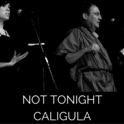 Photots from the live recording of radio play Not Tonight, Caligula by Wireless Theatre