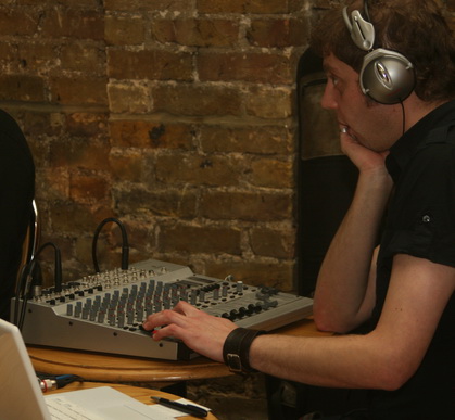The mixing desk recording the magic